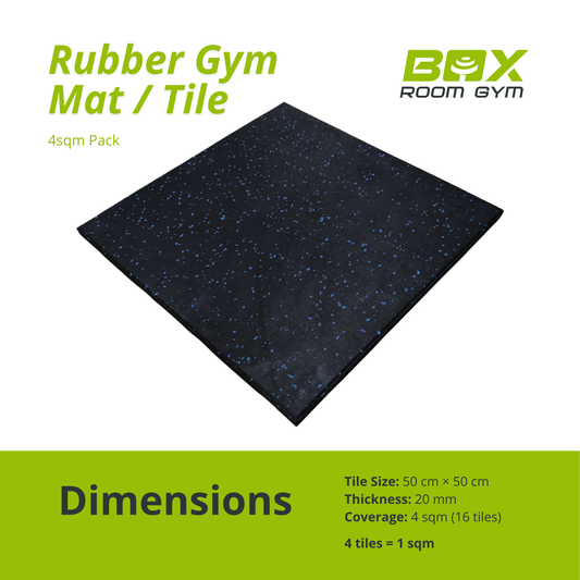 Rubber Gym Mat / Tile - 4sqm Pack