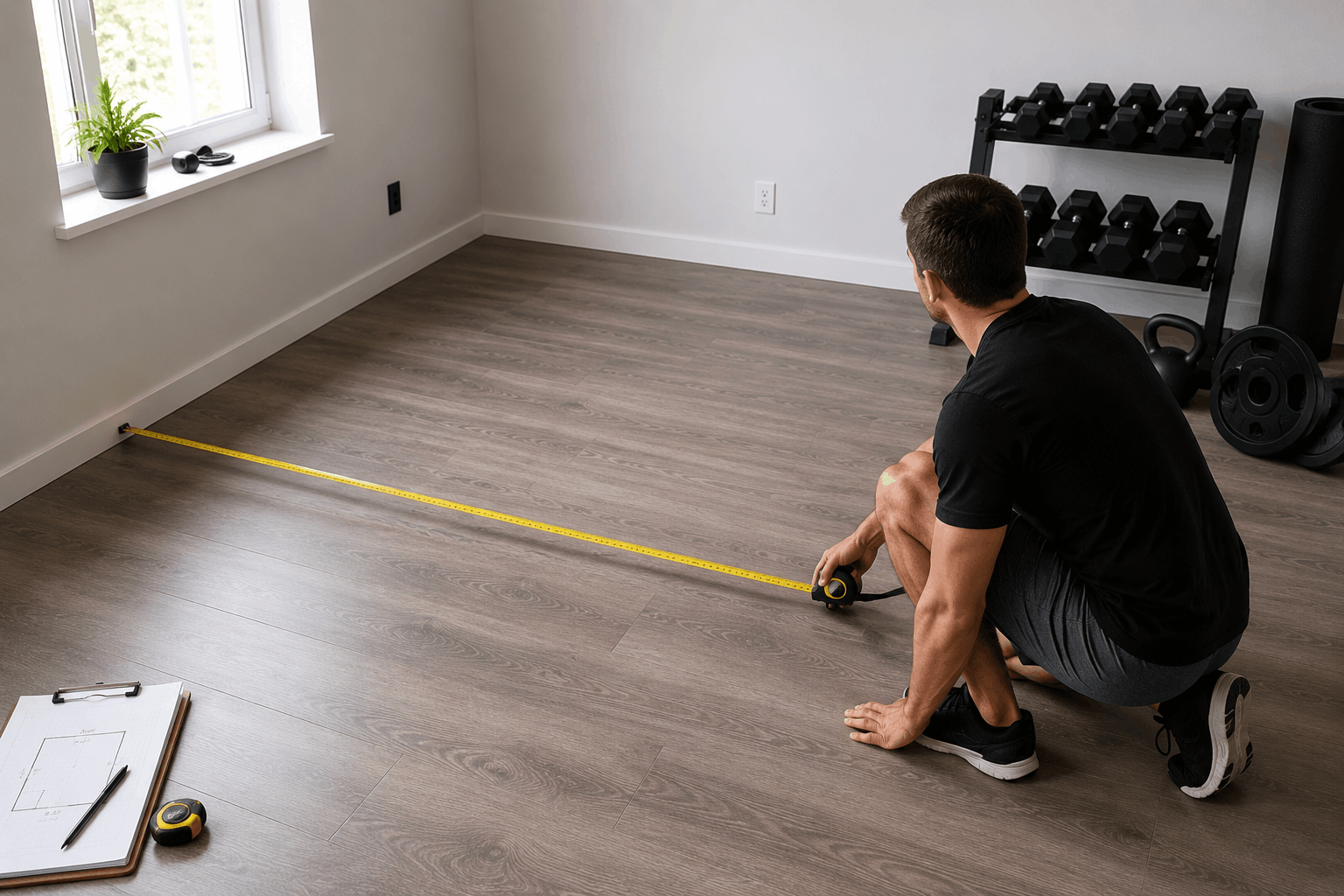 How to Measure Your Space for Home Gym Flooring